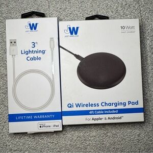 Lightening Cable and Wireless Charging Pad